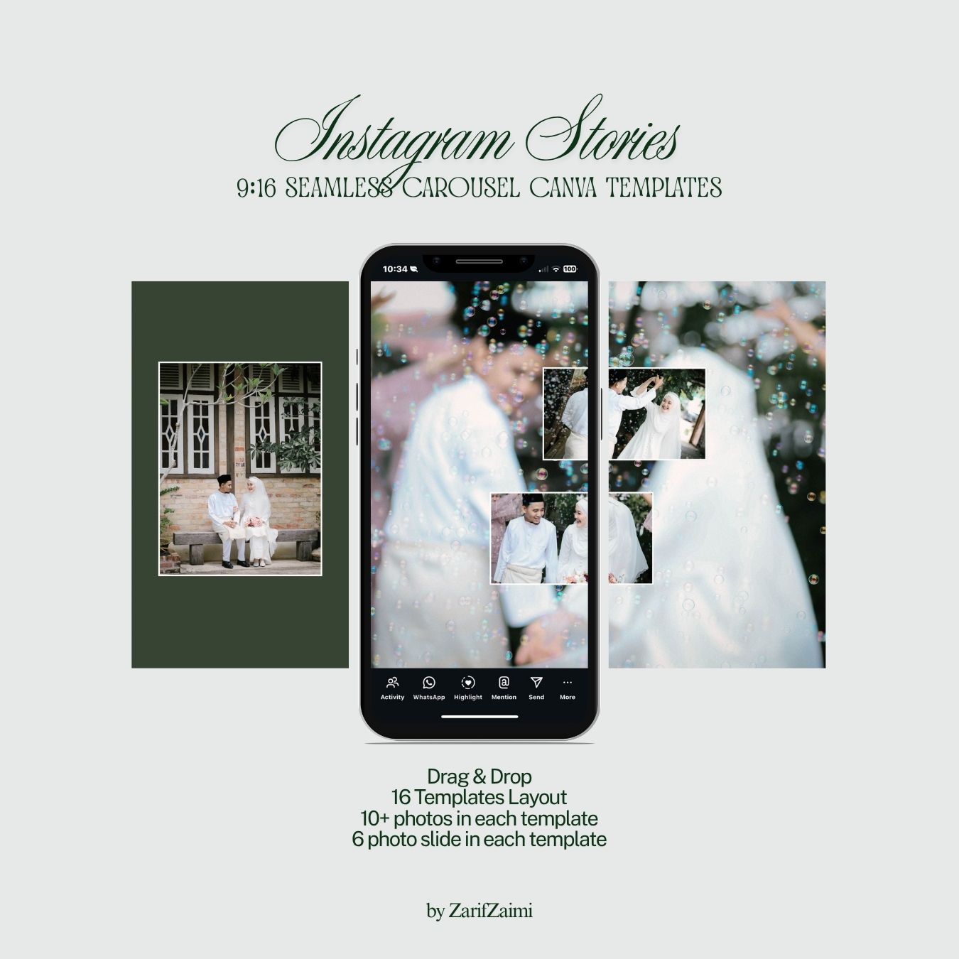 9:16 (Story) SEAMLESS Carousel Canva Templates